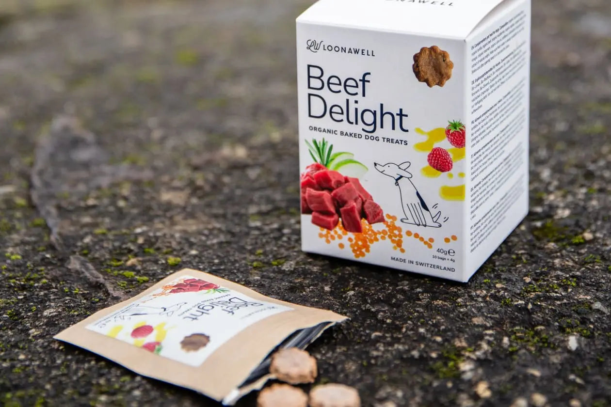 Loonawell's Organic Baked Dog Treats, Beef Delight