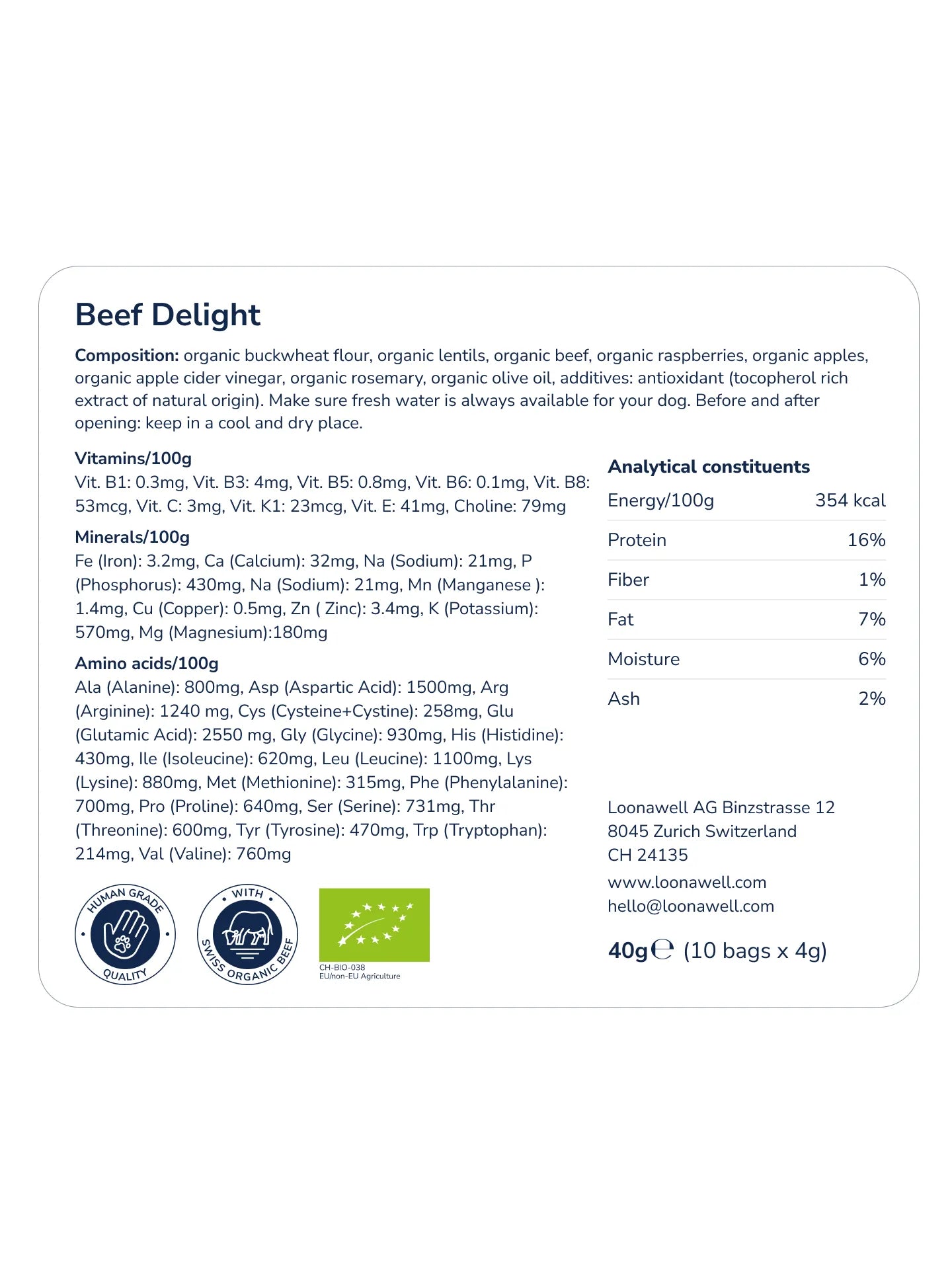 Beef Delight Organic Baked Dog Treats