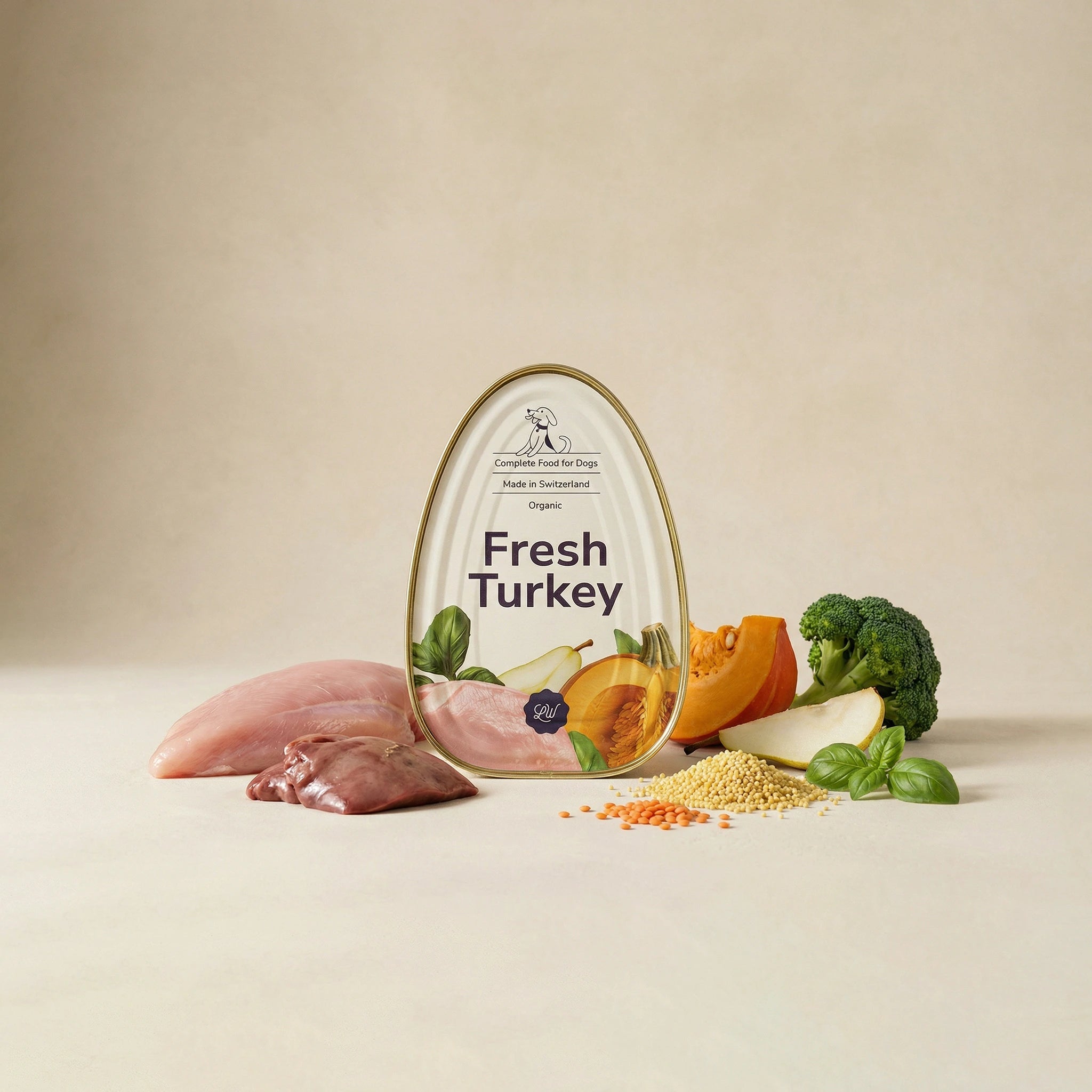 Fresh Turkey, Organic Complete Food for Dogs
